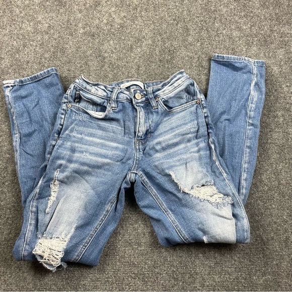 KANCAN Women’s Distressed Denim Jeans Straight Leg size: 23 - Picture 3 of 11